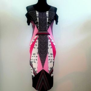 Stretch knit pattern dress